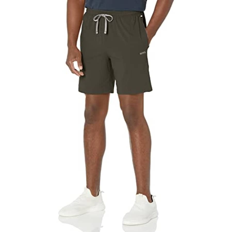 BOSS Men's Mix&Match Cotton Stretch Lounge Shorts, Pepper Stem Green, XXL for $29