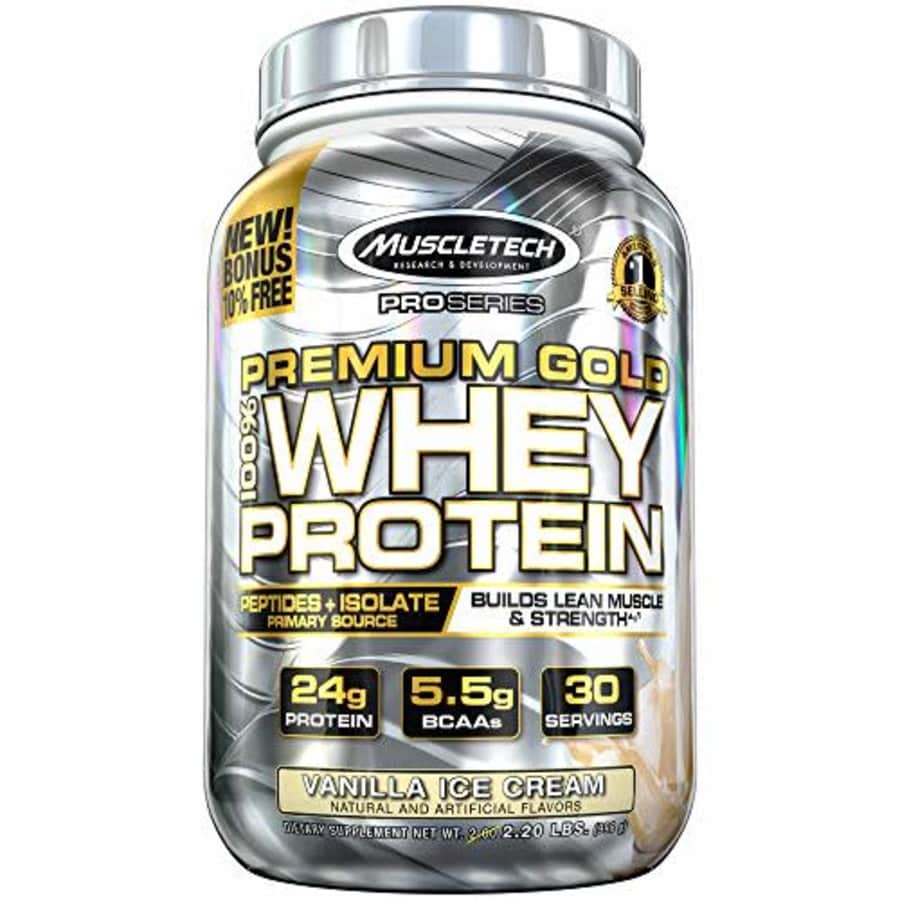 MuscleTech Premium Gold 100% Whey Protein Powder for $70