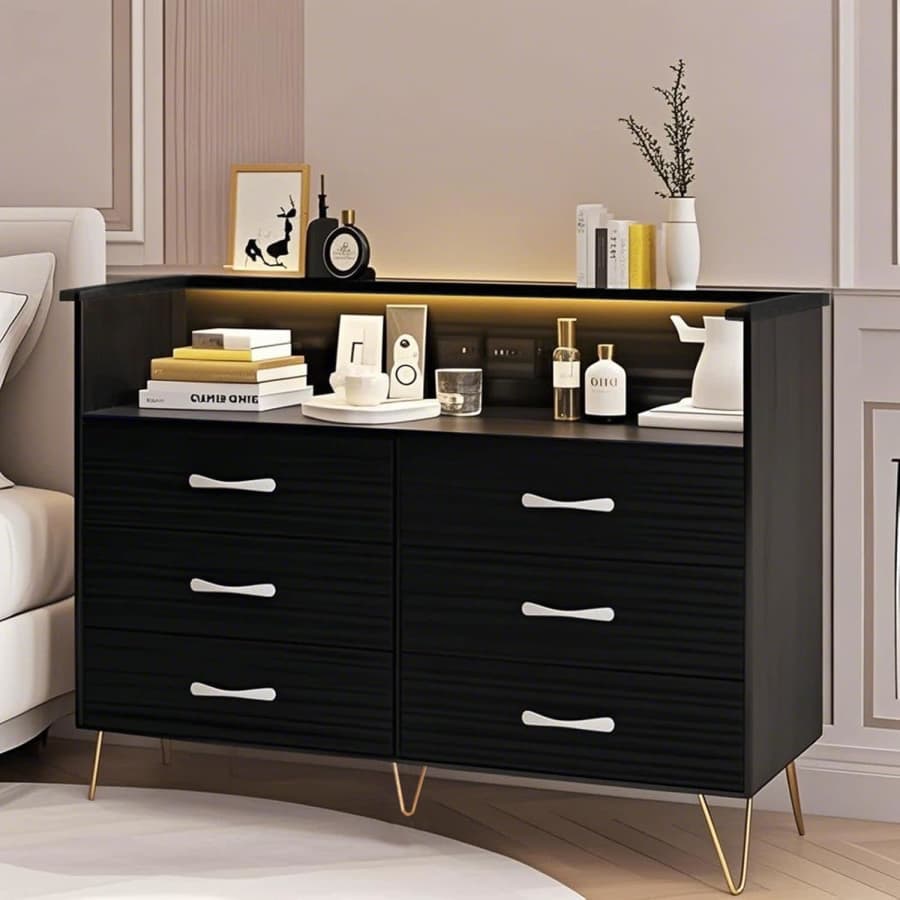 LED 6-Drawer Dresser for $130 LED 6-Drawer Dresser for $130