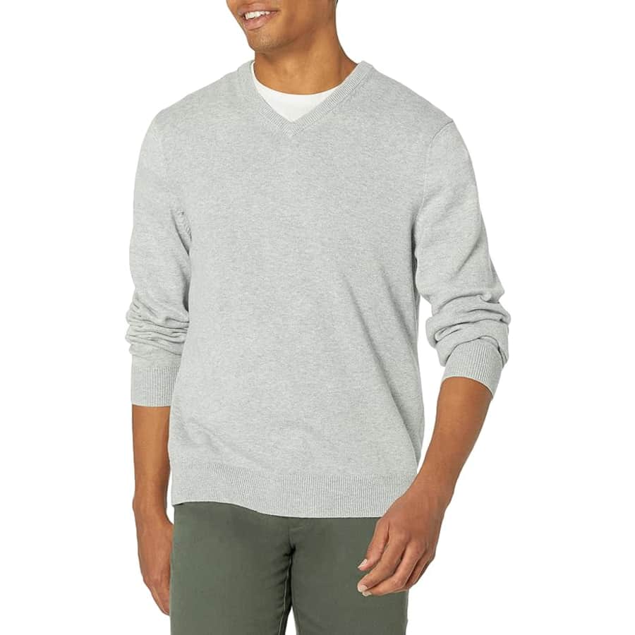 Amazon Essentials Men's V-Neck Sweater for $8 Amazon Essentials Men's V-Neck Sweater for $8