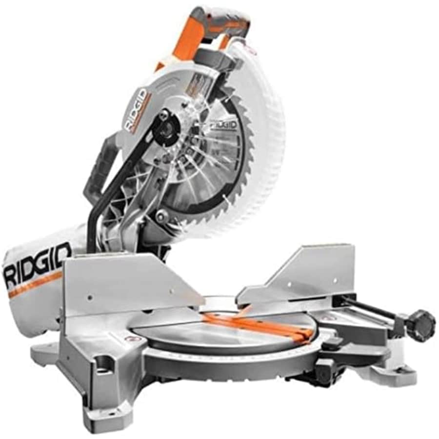 RIDGID R4113 RIDGID 15 Amp 10 in. Dual Miter Saw with LED Cut Line Indicator (RENEWED) for $198