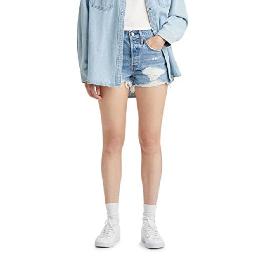 Levi's Women's 501 Original Shorts, (New) Medium Indigo Destructed, 25 for $29 Levi's Women's 501 Original Shorts, (New) Medium Indigo Destructed, 25 for $29