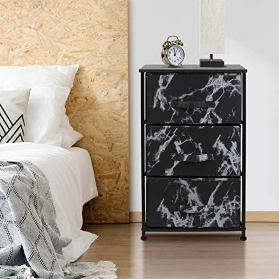 Sorbus Nightstand with 3 Drawers - Bedside Furniture & Accent End Table Storage Tower for Home, for $45 Sorbus Nightstand with 3 Drawers - Bedside Furniture & Accent End Table Storage Tower for Home, for $45