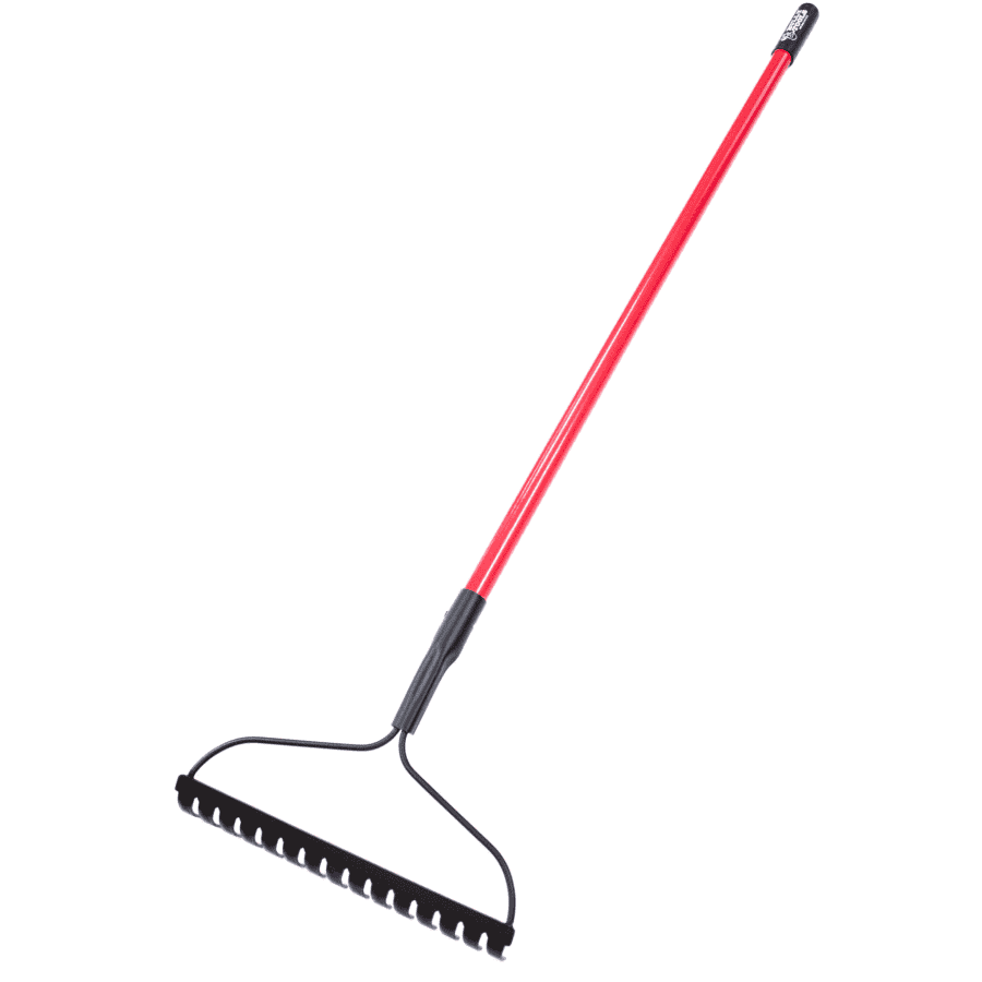 Bully Tools 16" Bow Rake with Fiberglass Handle w/ 58" Fiberglass Handle for $36
