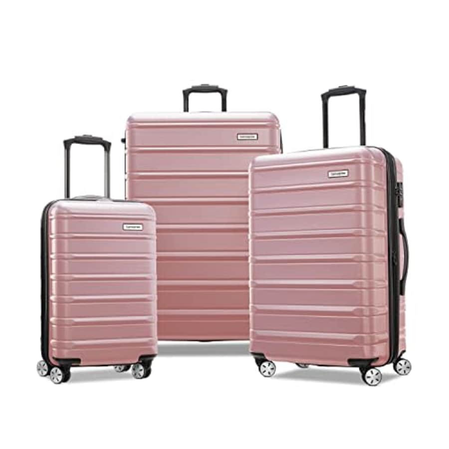 Samsonite Omni 2 Hardside Expandable Luggage with Spinners, Rose Gold, 3-Piece Set (CO/MED/LG) for $399