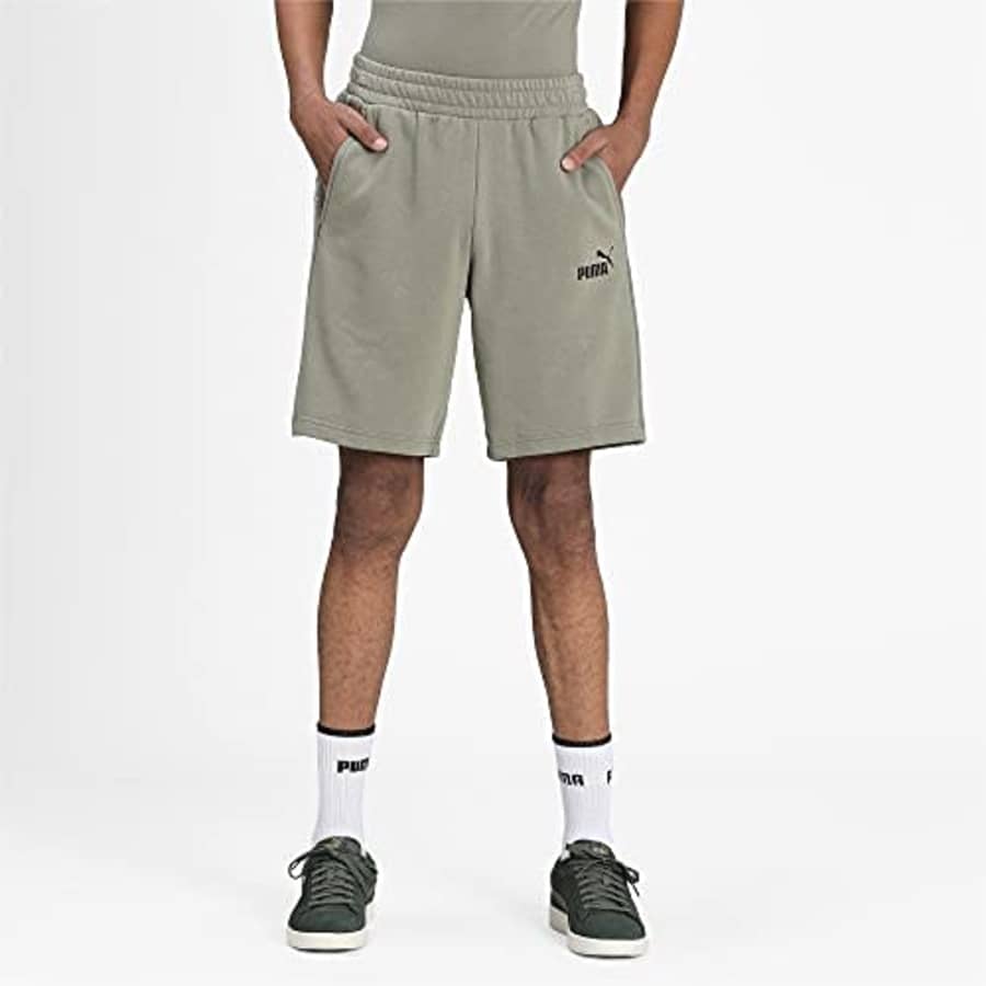 PUMA Men's Amplified 9" Shorts, Vetiver, XX-Large for $20