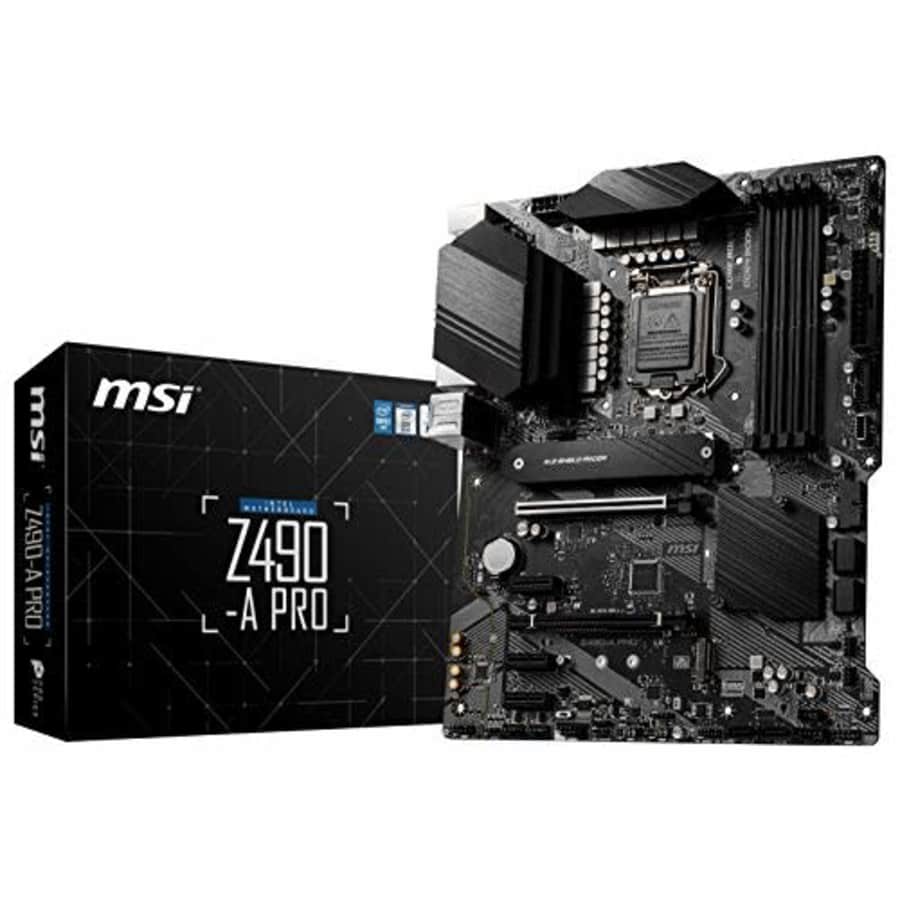 MSI Z490-A PRO ProSeries ATX Motherboard (10th Gen Intel Core, LGA 1200 Socket, DDR4, Dual M.2 for $180 MSI Z490-A PRO ProSeries ATX Motherboard (10th Gen Intel Core, LGA 1200 Socket, DDR4, Dual M.2 for $180