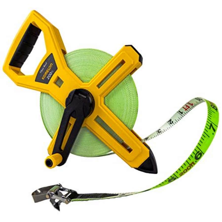 Komelon 6622 Open Reel Fiberglass Tape Measure, 200-Feet for $29 Komelon 6622 Open Reel Fiberglass Tape Measure, 200-Feet for $29