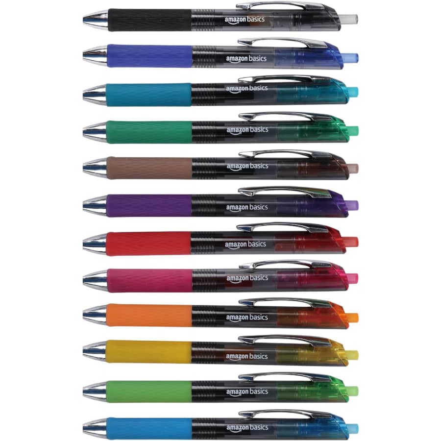 Amazon Basics Retractable Gel Pens 12-Pack: $6 w/ Prime