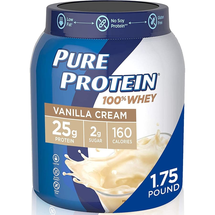 Pure Protein 1.75-lb. Whey Protein Powder for $10 Pure Protein 1.75-lb. Whey Protein Powder for $10