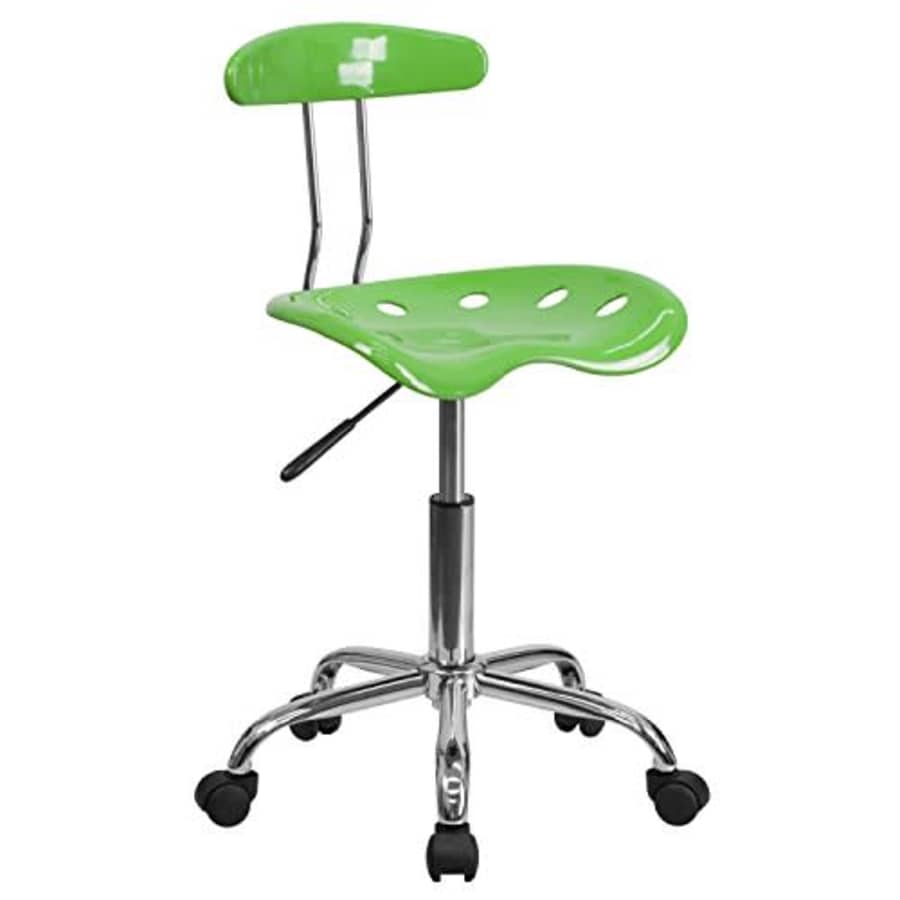 Flash Furniture Vibrant Spicy Lime and Chrome Swivel Task Office Chair with Tractor Seat for $183