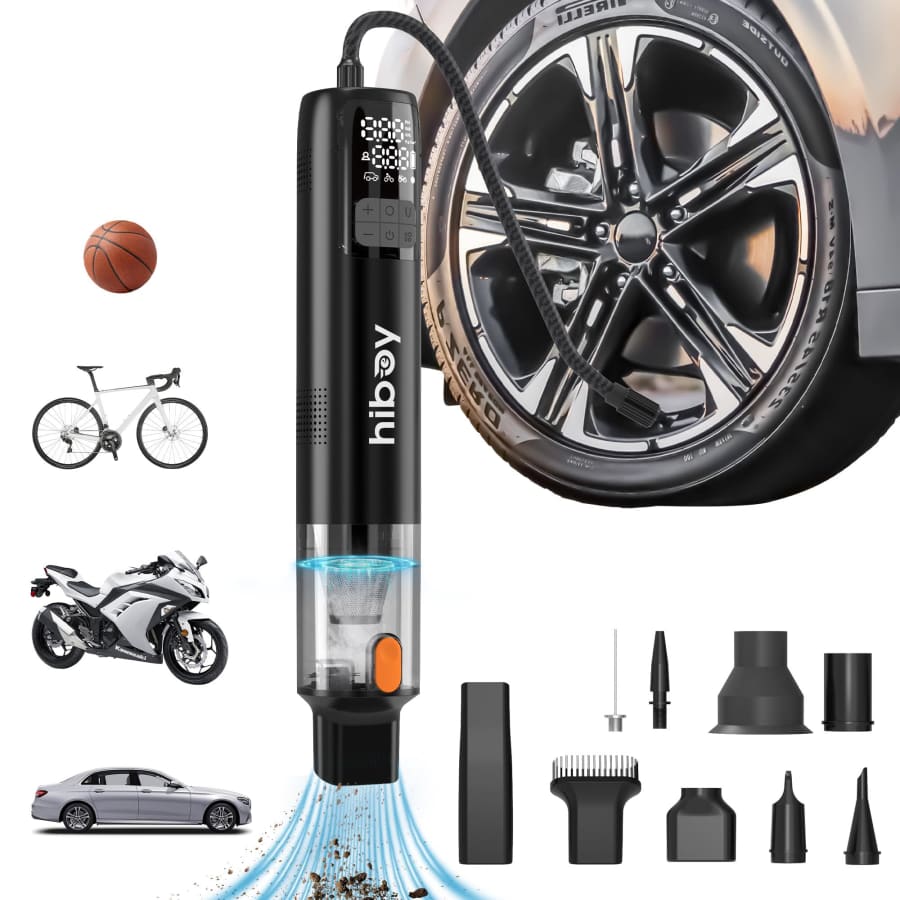 Hiboy 2-in-1 Tire Inflator and Portable Vacuum for $40 Hiboy 2-in-1 Tire Inflator and Portable Vacuum for $40