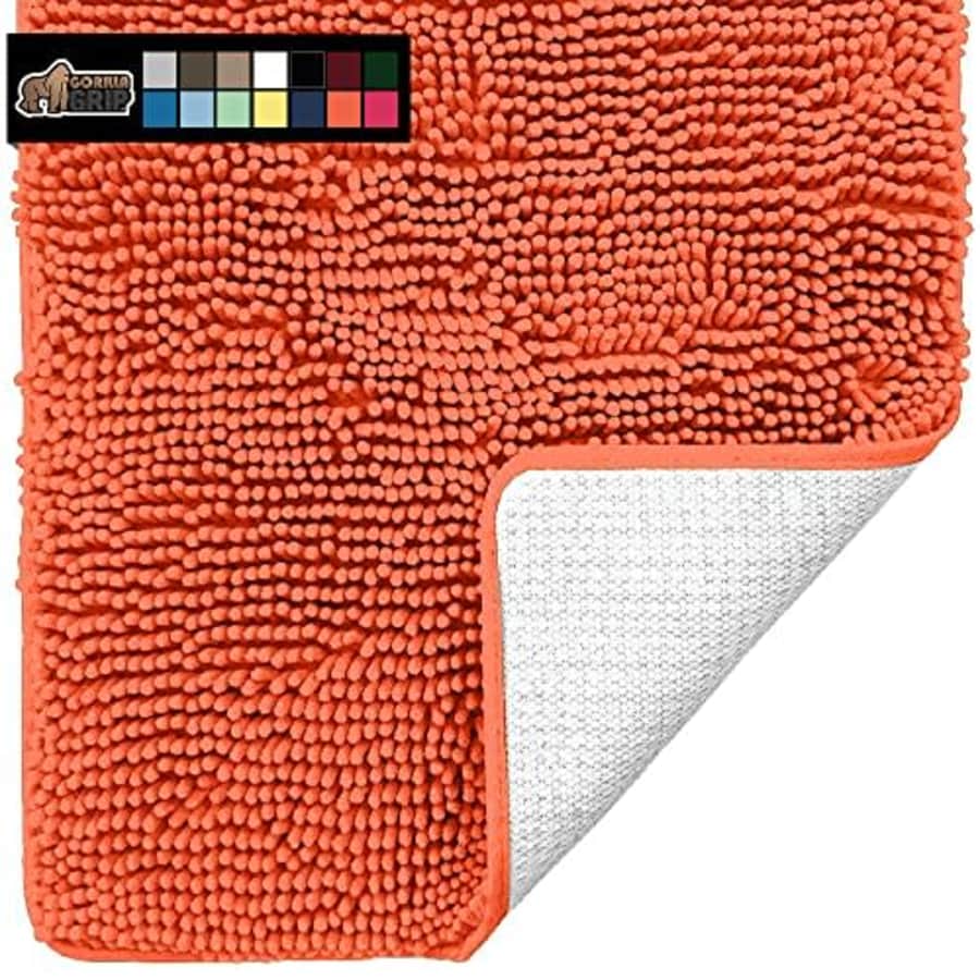 Gorilla Grip Soft Absorbent Bathroom Rugs, 70x24, Luxury Chenille Shaggy Bath Mat, Machine Washable for $31 Gorilla Grip Soft Absorbent Bathroom Rugs, 70x24, Luxury Chenille Shaggy Bath Mat, Machine Washable for $31