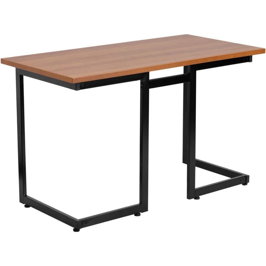 Flash Furniture Cherry Computer Desk w/ Black Metal Frame for $91