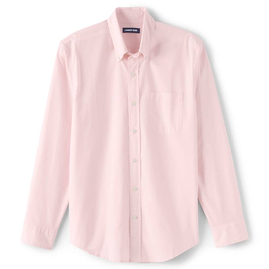 Lands' End Men's Traditional Fit Essential Lightweight Poplin Shirt for $10 Lands' End Men's Traditional Fit Essential Lightweight Poplin Shirt for $10