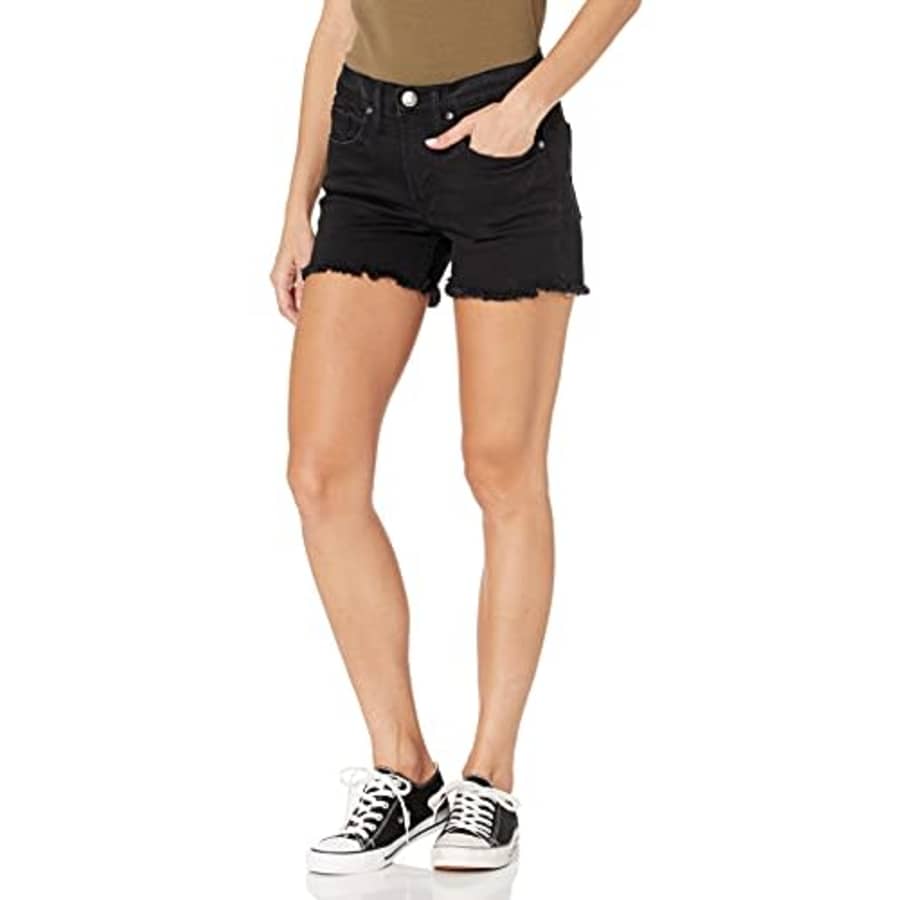 Silver Jeans Co. Women's Not Your Boyfriend High Rise Jean Shorts, Black Eco Fabric, 24W for $43 Silver Jeans Co. Women's Not Your Boyfriend High Rise Jean Shorts, Black Eco Fabric, 24W for $43