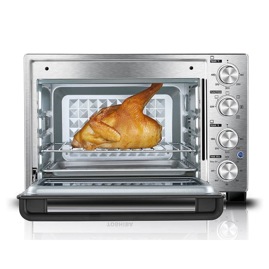Toshiba 12-Slice Stainless Steel Convection Toaster Oven w/ Rotisserie for $89
