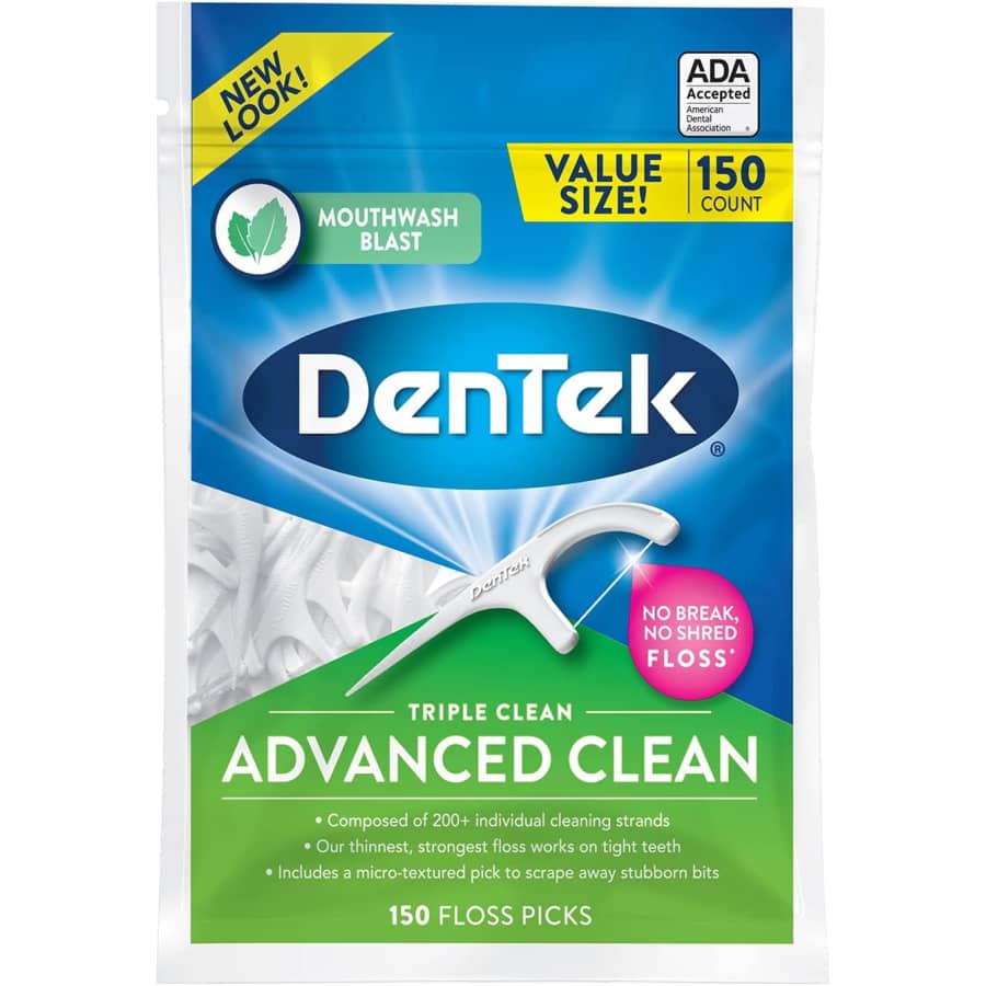 DenTek Triple Clean Advanced Floss Picks 150-Count for $4