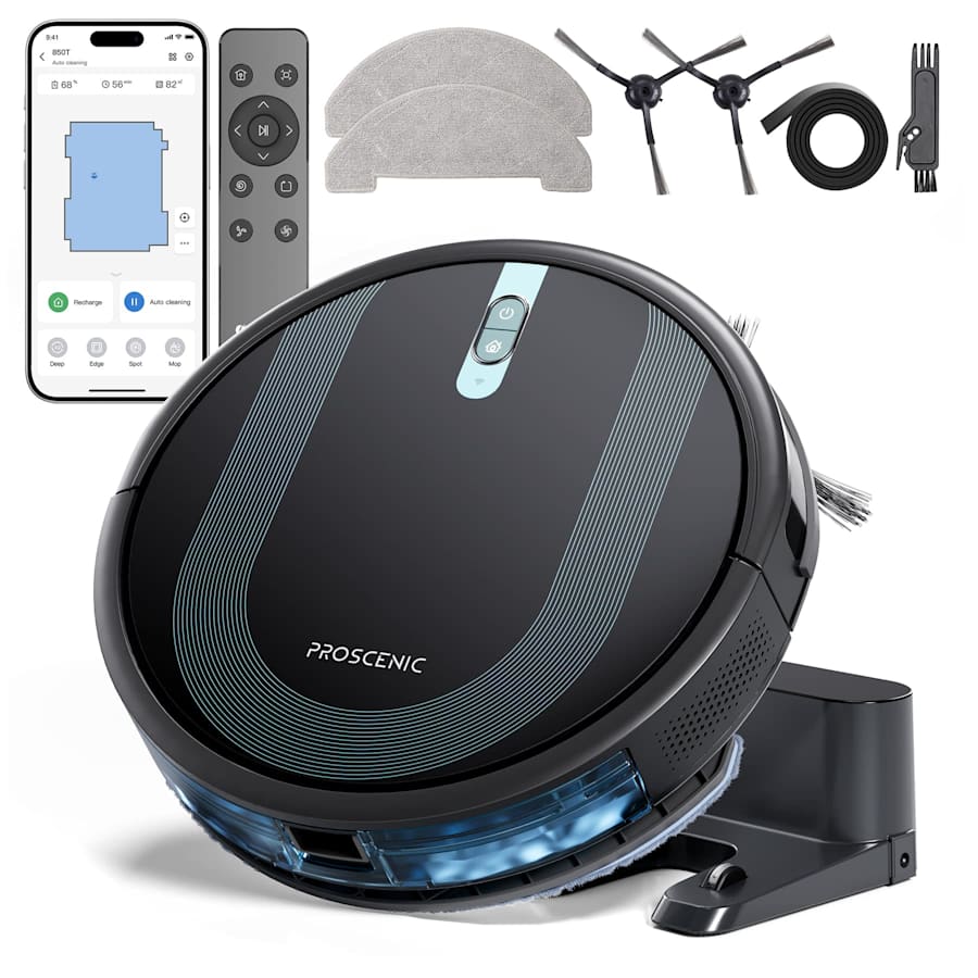 Proscenic 850T Robot Vacuum and Mop Combo for $80 Proscenic 850T Robot Vacuum and Mop Combo for $80