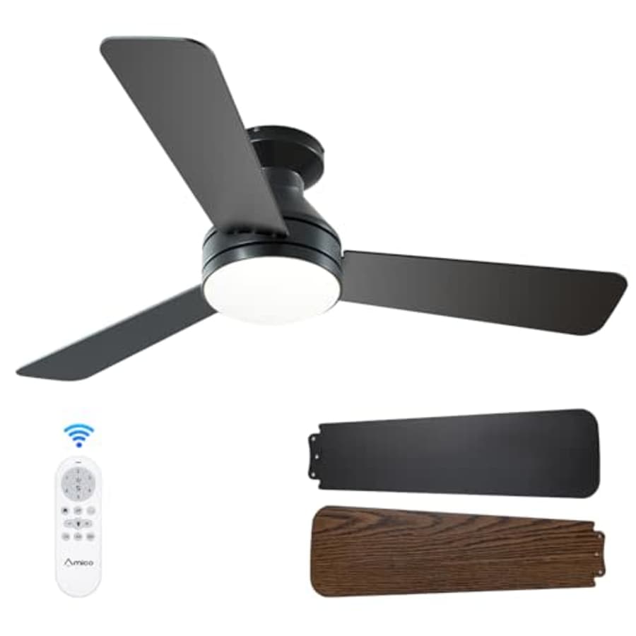 Amico Power Amico Ceiling Fans with Lights, 42 inch Low Profile Ceiling fan with Light and Remote Control, for $70 Amico Power Amico Ceiling Fans with Lights, 42 inch Low Profile Ceiling fan with Light and Remote Control, for $70