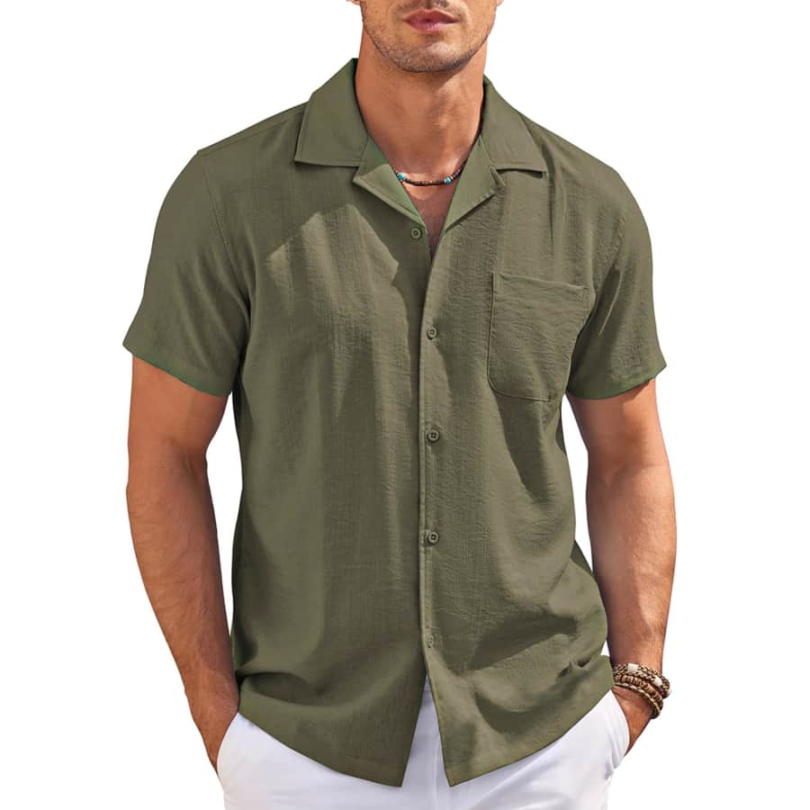 Coofandy Men's Cuban Vacation Shirt for $11 Coofandy Men's Cuban Vacation Shirt for $11