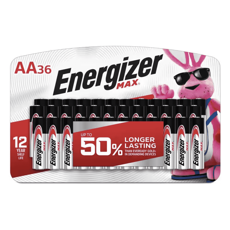 Energizer MAX AA Batteries 36-Pack for $18 Energizer MAX AA Batteries 36-Pack for $18