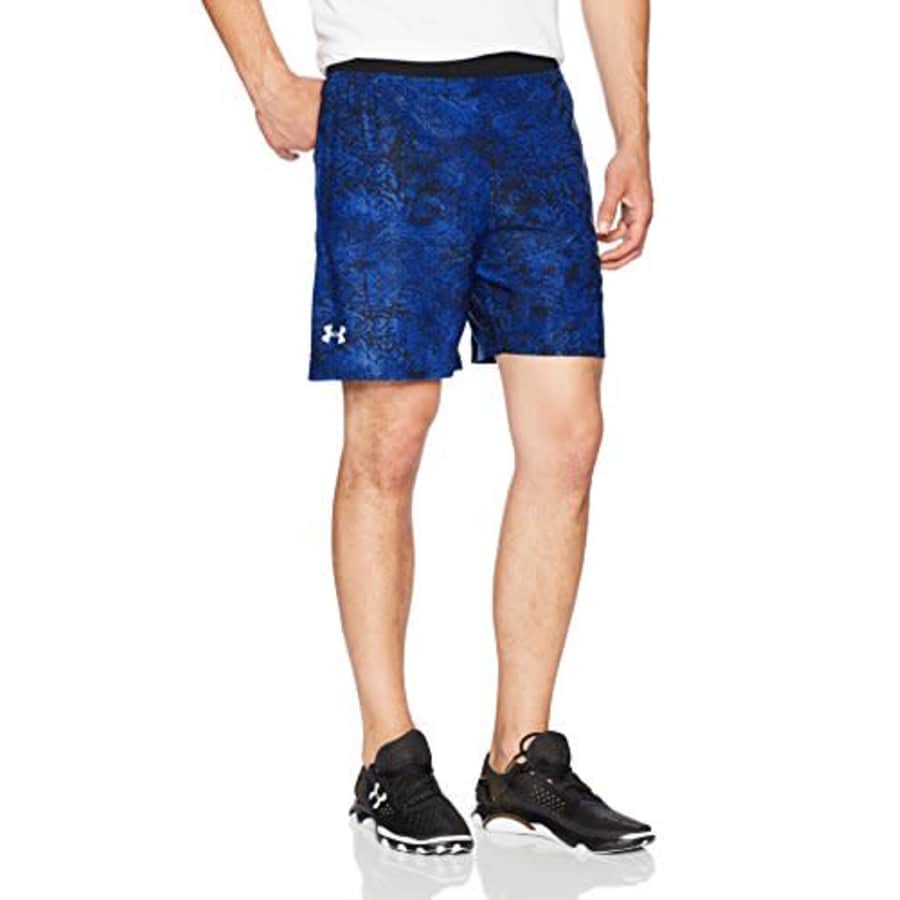 Under Armour Men's Speedpocket Printed 7" Shorts,Lapis Blue (984)/Reflective, Small for $14 Under Armour Men's Speedpocket Printed 7" Shorts,Lapis Blue (984)/Reflective, Small for $14