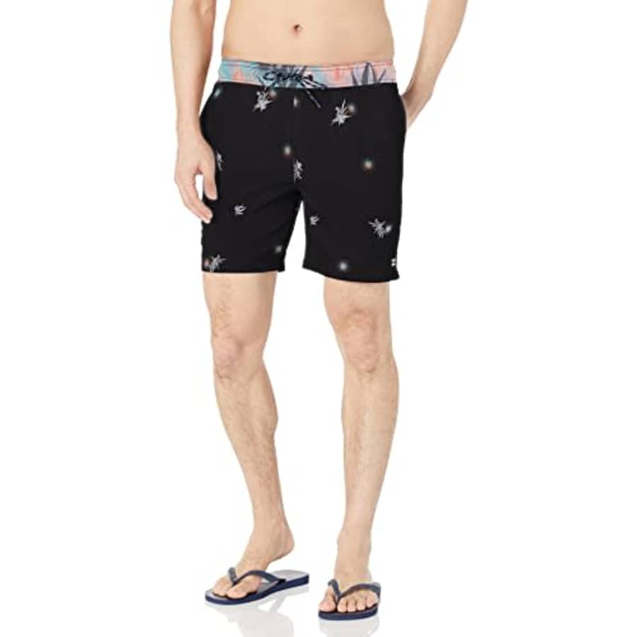 Billabong Men's Elastic Waist Stretch Sundays Layback Boardshort Swim Short Trunk, 17 Inch Outseam, for $113