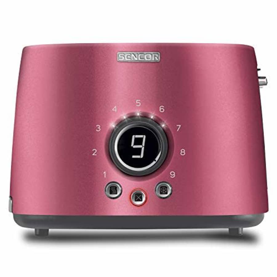 Sencor STS6054RD Premium Metallic 2-slot High Lift Toaster with Digital Button and Toaster Rack, Red for $49 Sencor STS6054RD Premium Metallic 2-slot High Lift Toaster with Digital Button and Toaster Rack, Red for $49