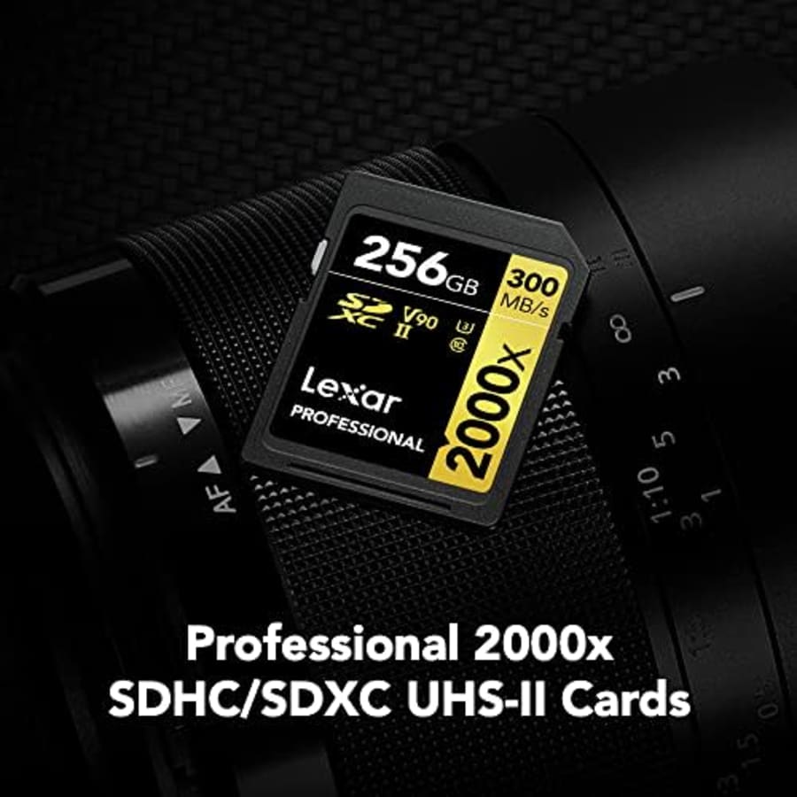 Lexar Professional 2000x 128GB (10-Pack) SDXC UHS-II Cards, Up to 300MB/s Read, for DSLR, for $1,186