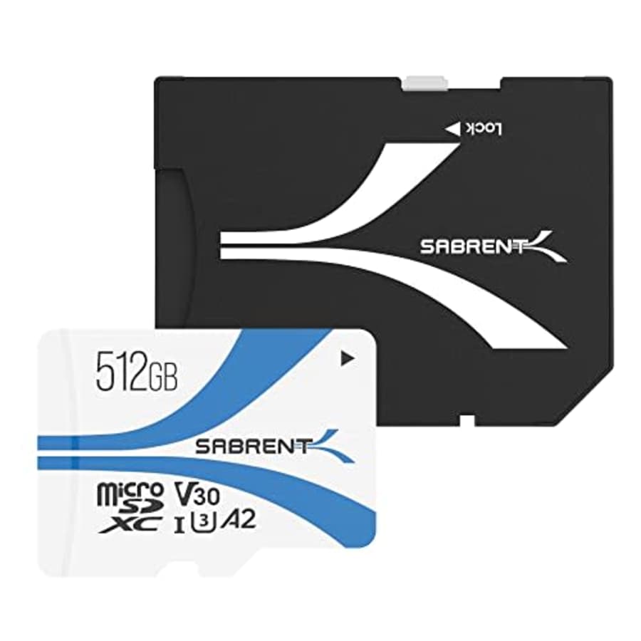 SABRENT Rocket V30 A2 512GB MicroSDXC Memory Card R100MB/s W30MB/s Compatible with SteamDeck, for $35