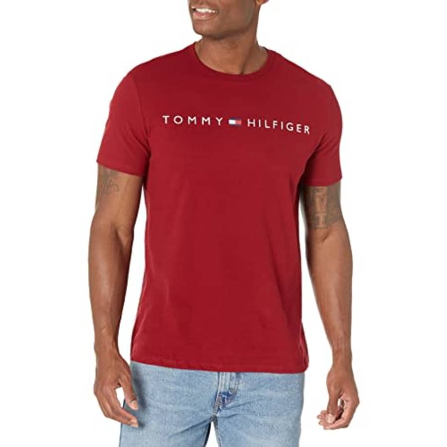 Tommy Hilfiger Men's Essential Flag Logo T-Shirt, Red Carpet, XXL for $49 Tommy Hilfiger Men's Essential Flag Logo T-Shirt, Red Carpet, XXL for $49