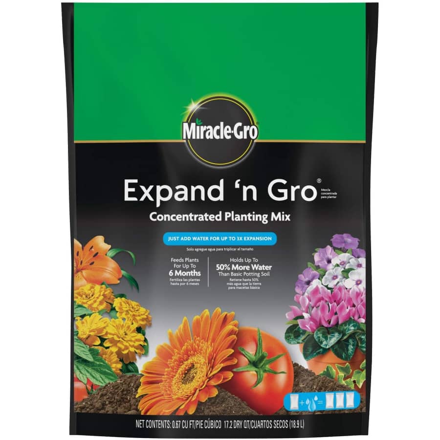 Miracle-Gro Expand 'N Gro Concentrated Planting Mix for $22 Miracle-Gro Expand 'N Gro Concentrated Planting Mix for $22
