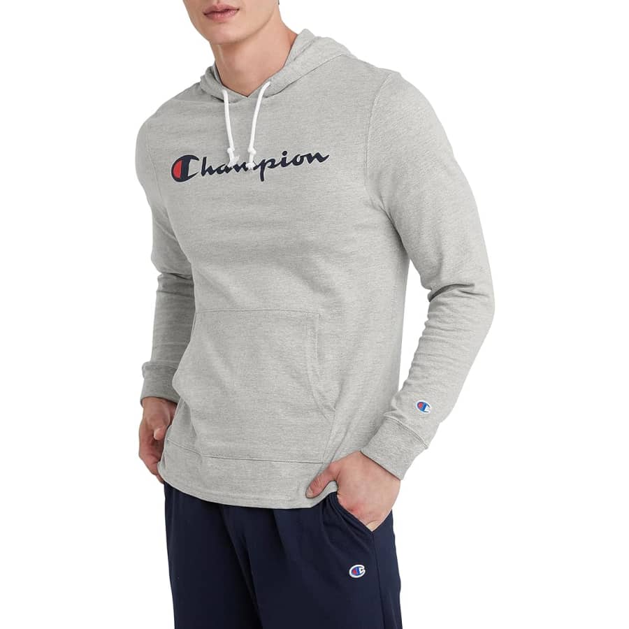 Champion Men's Midweight T-Shirt Hoodie for $17 Champion Men's Midweight T-Shirt Hoodie for $17