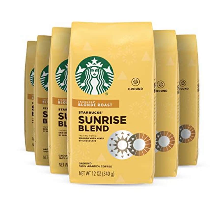 Starbucks Blonde Roast Ground Coffee Sunrise Blend 6 bags (12 oz. each) for $74