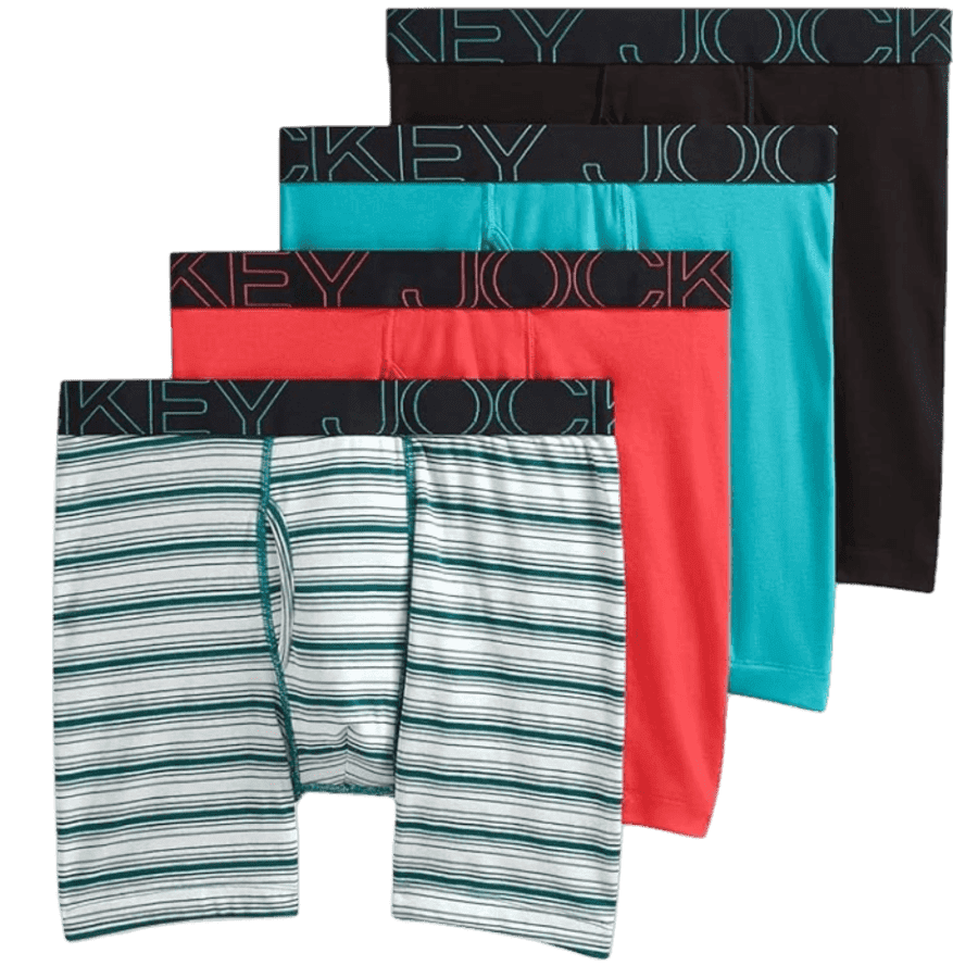 Jockey Men's ActiveBlend 7" Midway Brief 4-Pack for $14