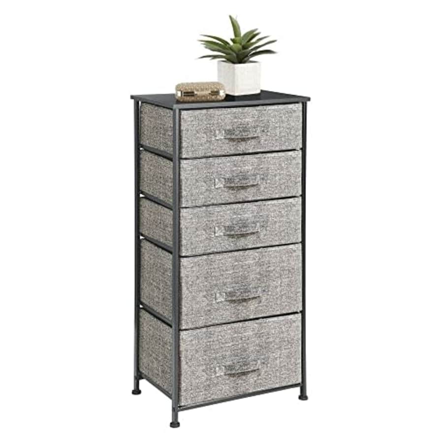 mDesign Storage Dresser Furniture Unit - Tall Standing Organizer Tower for Bedroom, Office, Living for $36