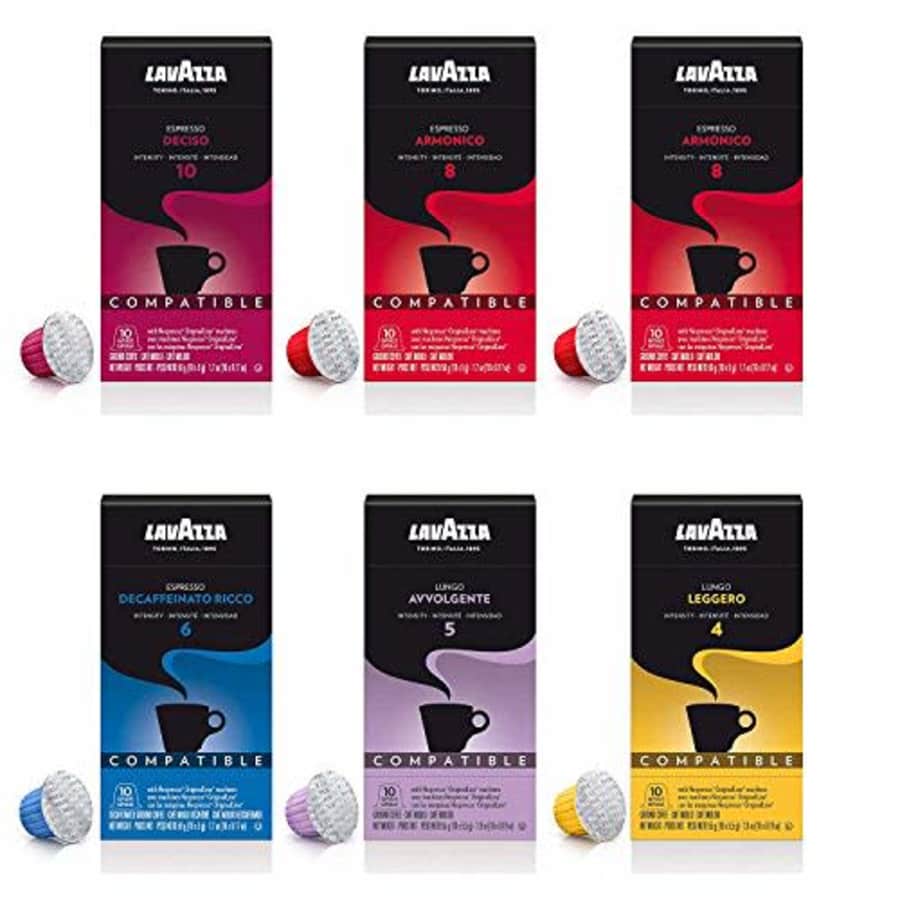 Lavazza Espresso Capsules Compatible with Nespresso Original Machines Variety Pack (Pack of 60) for $21