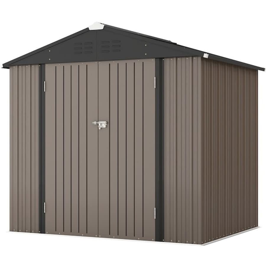 Patiowell 8x6-Foot Galvanized Steel Storage Shed for $300 Patiowell 8x6-Foot Galvanized Steel Storage Shed for $300