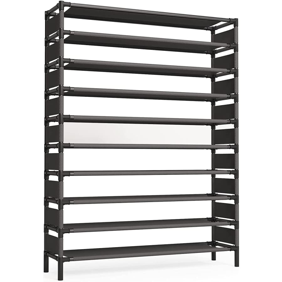 TribeSigns 10-Tier Shoe Rack for $35