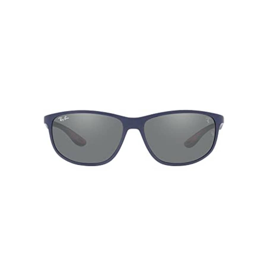 Ray-Ban RB4394M Scuderia Ferrari Collection Square Sunglasses, Matte Blue/Grey Mirrored Silver, 61 for $136 Ray-Ban RB4394M Scuderia Ferrari Collection Square Sunglasses, Matte Blue/Grey Mirrored Silver, 61 for $136