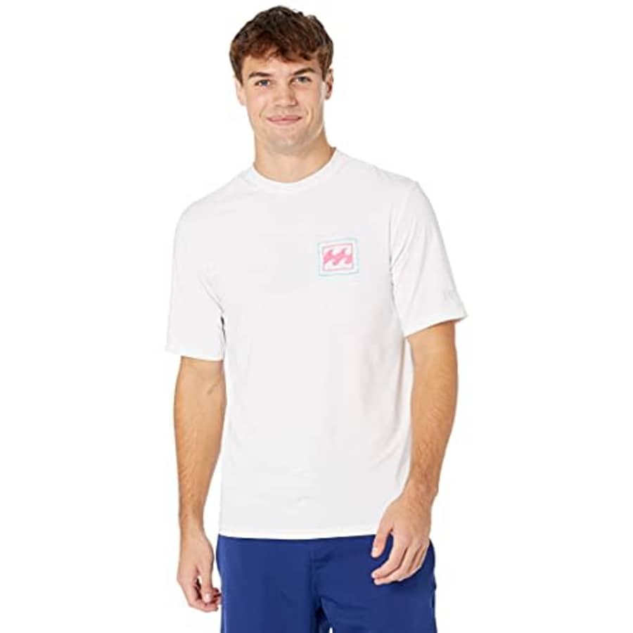 Billabong Men's Standard Classic Loose Fit Long Sleeve Rashguard Surf Tee Shirt, White Crayon Wave, for $28 Billabong Men's Standard Classic Loose Fit Long Sleeve Rashguard Surf Tee Shirt, White Crayon Wave, for $28