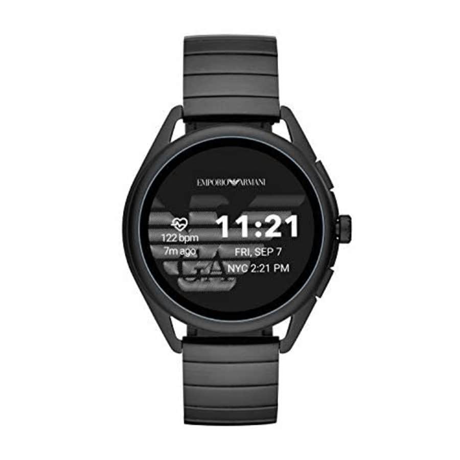 Emporio Armani Men's Smartwatch 3 Touchscreen Aluminum and Stainless Steel Smartwatch, Black-ART5020 for $285