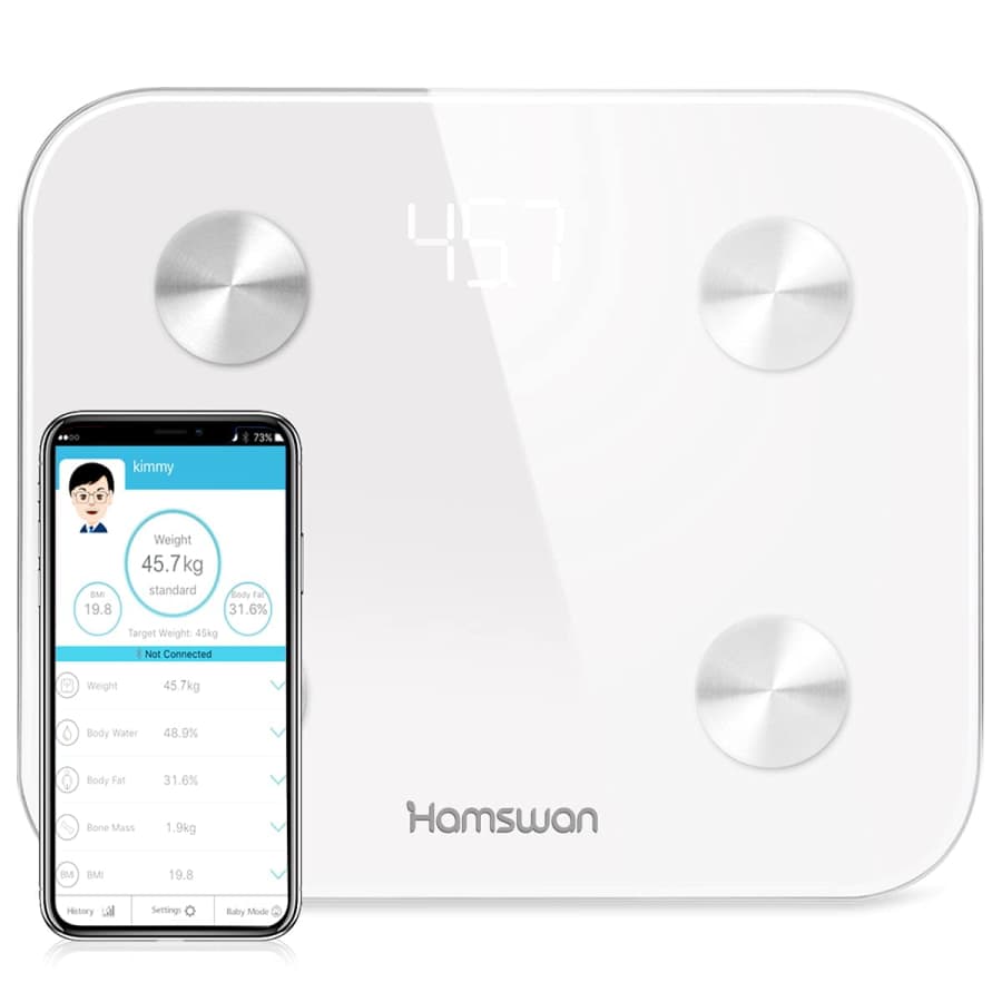 Hamswan Bluetooth Digital Smart Scale for $15