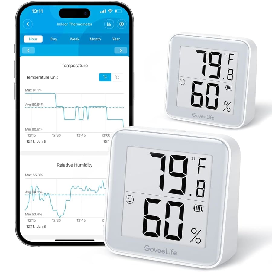 GoveeLife E-Ink Bluetooth Thermometer Hygrometer 2-Pack for $18 GoveeLife E-Ink Bluetooth Thermometer Hygrometer 2-Pack for $18