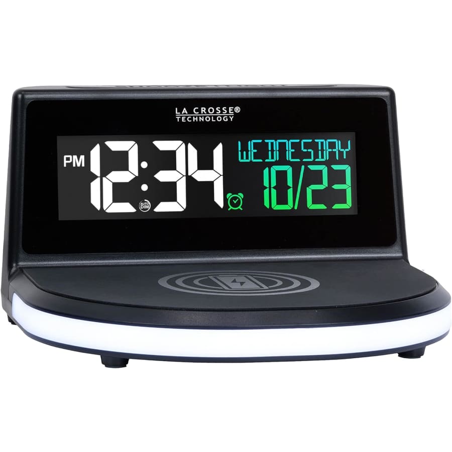 La Crosse Qi-Certified Wireless Charging Alarm Clock for $15 La Crosse Qi-Certified Wireless Charging Alarm Clock for $15