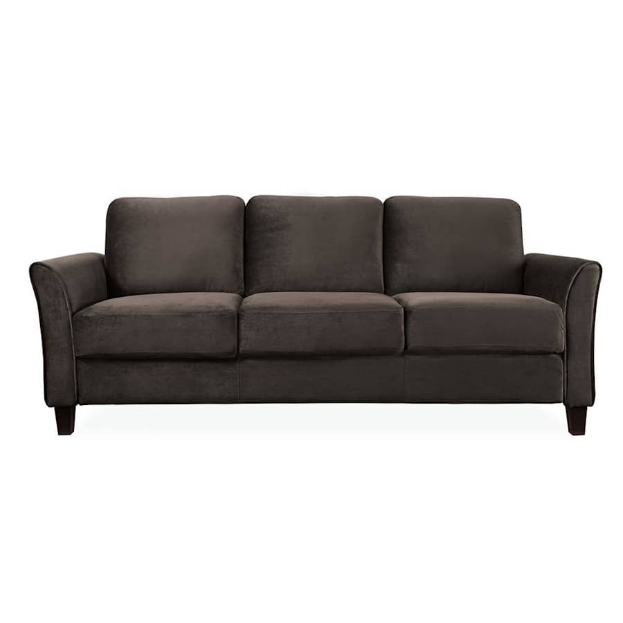 Lifestyle Solutions Wesley Microfiber Curved-Arm Sofa for $220 Lifestyle Solutions Wesley Microfiber Curved-Arm Sofa for $220