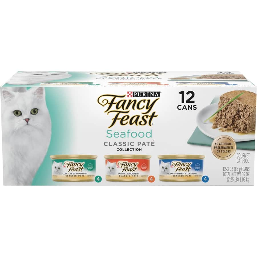 Purina Fancy Feast Wet Cat Food Variety 24-Pack for $21