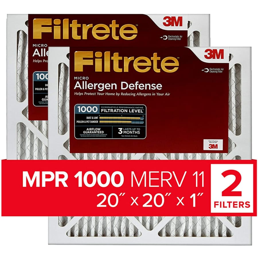 Filtrete Micro Allergen Defense 20"x20"x1" HVAC Filter 2-Pack for $32 Filtrete Micro Allergen Defense 20"x20"x1" HVAC Filter 2-Pack for $32