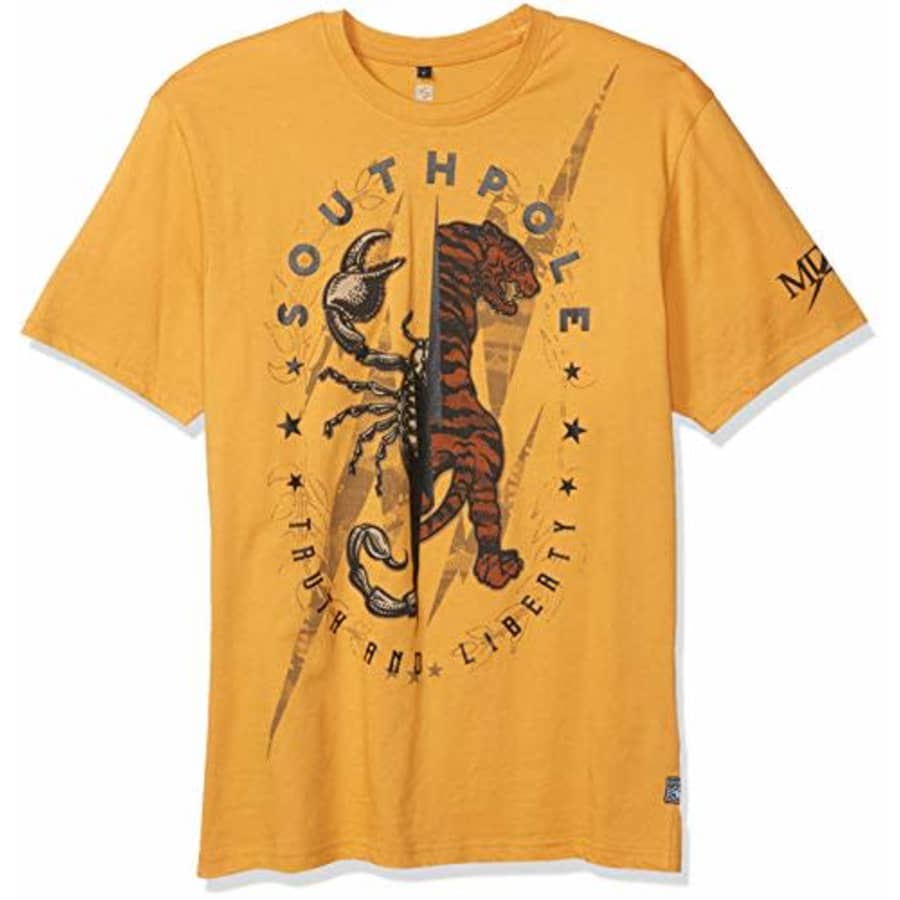 Southpole Men's Short Sleeve Fashion T-Shirt, Timberland Scorpion, Large for $11